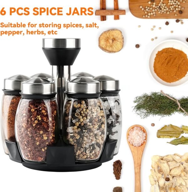 6 pcs spice jars