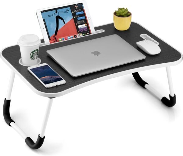 61w0gV--eXL._AC_SL1500_ Foldable Laptop Table with Cup Holder – Portable Bed Desk